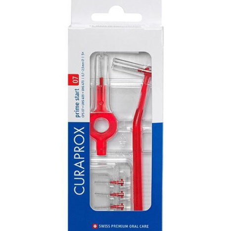 CURAPROX interdental toothbrushes CPS prime start 07 with round (UHS 409) and straight holder (UHS 451) x 5