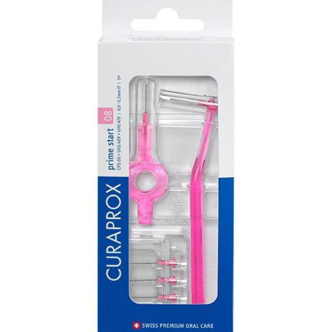 CURAPROX interdental toothbrushes CPS prime start 08 with round (UHS 409) and straight holder (UHS 451) x 5