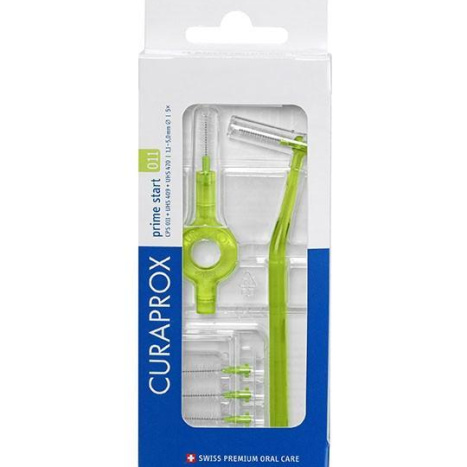 CURAPROX interdental toothbrushes CPS prime start 011 with round (UHS 409) and straight holder (UHS 451) x 5