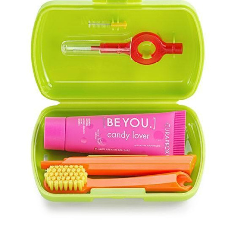 CURAPROX BE YOU travel set with foldable ЖЗ 5460 green