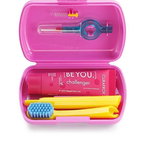 CURAPROX BE YOU travel set with foldable ЖЗ 5460 pink