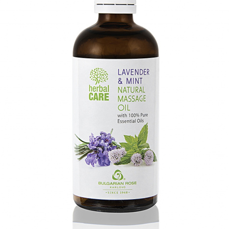 BG ROZA KARLOVO HERBAL CARE natural massage oil lavender and mint 100ml