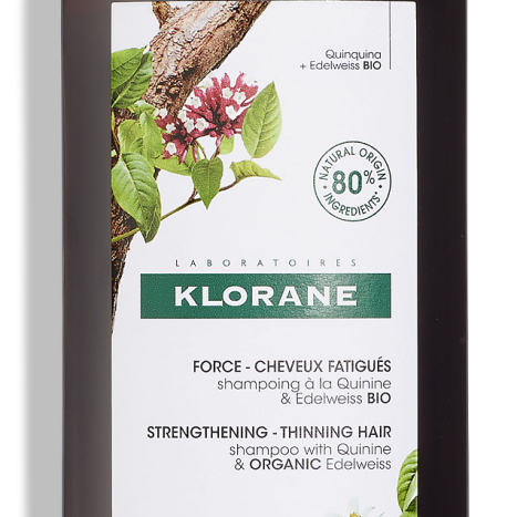 KLORANE Shampoo against hair loss with quinine and organic edelweiss 400ml at the price of 200ml