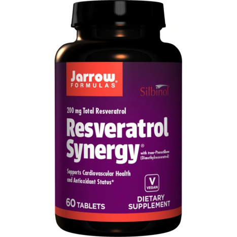 JARROW FORMULAS RESVERATROL SYNERGY Supports cellular and cardiovascular health 200mg x 60 tabl