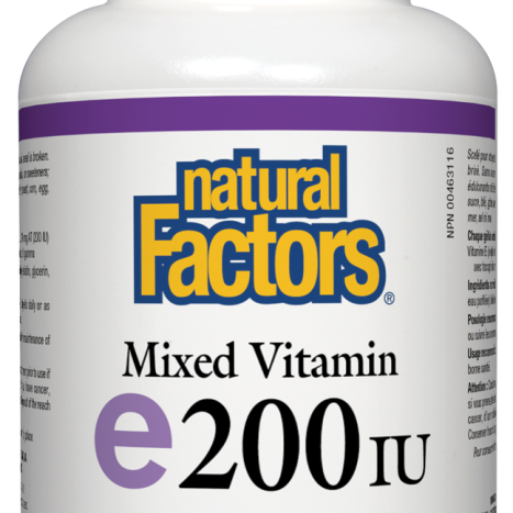 NATURAL FACTORS ВИТАМИН Е  100 mg (токофероли микс)  капс. х 90