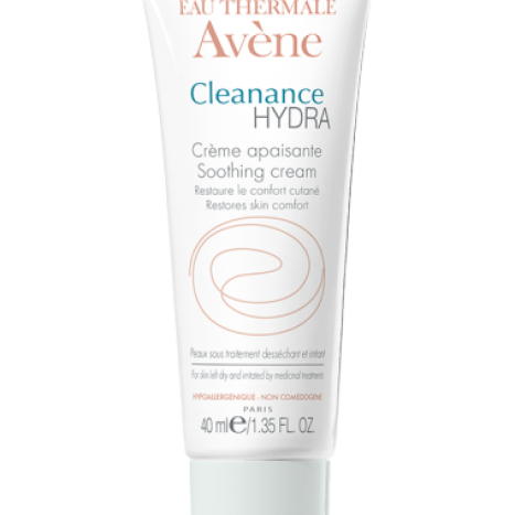 AVENE CLEANANCE HYDRA Успокояващ крем подходящ при раздразнена кожа след медикаметозно лечение на акне 40 мл.