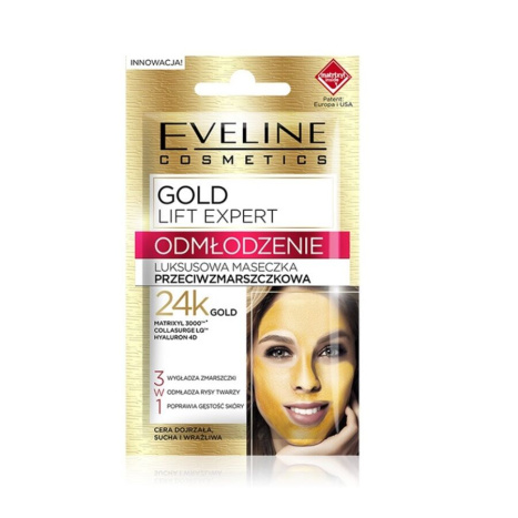 EVELINE Gold Lift Expert Anti-wrinkle mask with 24k 7ml