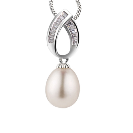Toscow Sterling Silver Cultured Pearls-3 Necklace