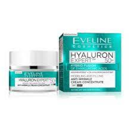 EVELINE HYALURON CLINIC Expert 50+ Day/Night. cream-serum with lifting effect SPF8 50ml