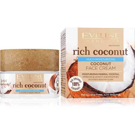 EVELINE RICH COCONUT Multi moisturizing face cream with bio Coconut 50ml