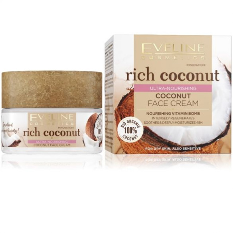 EVELINE RICH COCONUT Ultra nourishing face cream with bio Coconut 50ml