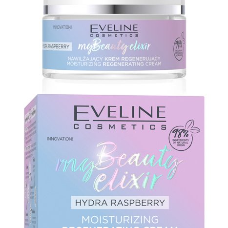 EVELINE MY BEAUTY ELIXIR - HYDRA RASPBERRY! Hydrating and regenerating face cream 50ml