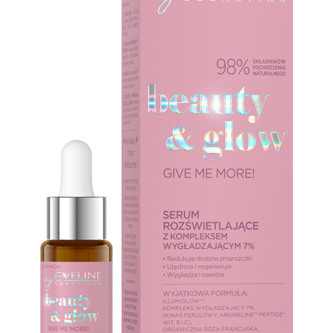 EVELINE Beauty&Glow GIVE ME MORE Brightening serum with 7% smoothing complex 18ml
