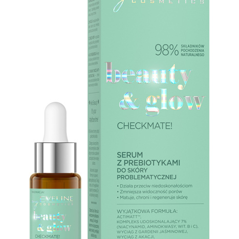 EVELINE Beauty&Glow CHECKMATE Mattifying serum with Probiotic 18ml