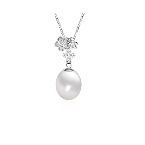 Toscow Sterling Silver Cultured Pearls-4 Necklace