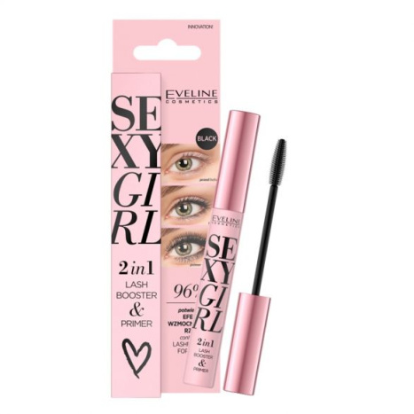 EVELINE SEXY GIRL - Primer Serum and mascara for eyelashes 2 in 1 10ml