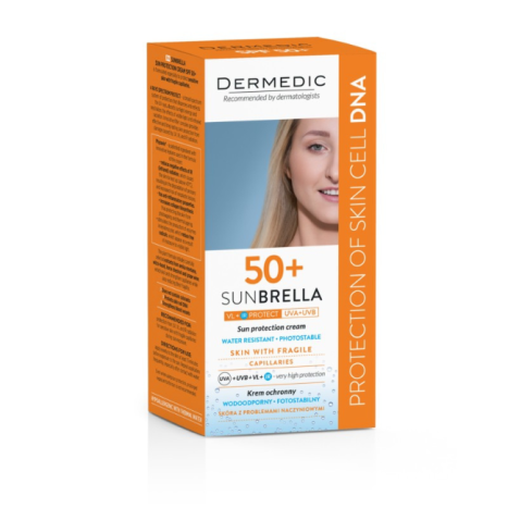 DERMEDIC SUNBRELLA Facial sunscreen SPF50+ for skin with cracked capillaries 50ml DM-102-1