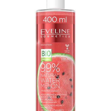 EVELINE 99% Natural WATER MELON Hydro-gel for face and body - cooling formula 400ml