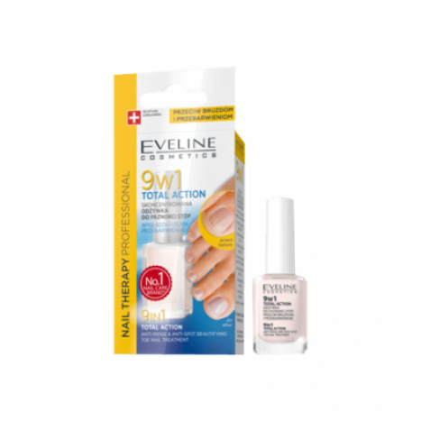 EVELINE Foot Nails Therapy Intense. strengthener Total Action 9in1 12ml