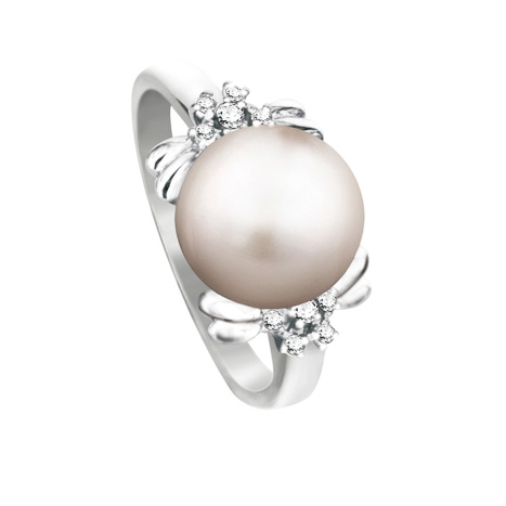 Toscow Sterling Silver Cultured Pearls S53 Silver Ring