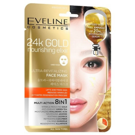 EVELINE SHEETS Korean face mask with 24K Gold 20ml Serum