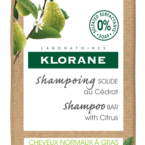 KLORANE Detoxifying hard shampoo for normal to oily hair with sedra extract 80g