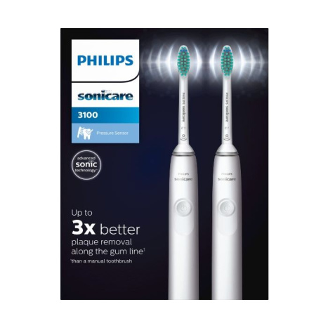 PHILIPS SONICARE Electric Sonic Brushes Set x 2 White HX3675/13