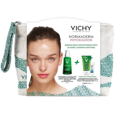 VICHY PROMO NORMADERM PHYTOSOLUTION дневна грижа 50ml + NORMADERM гел 50ml+MINERAL 89 4ml