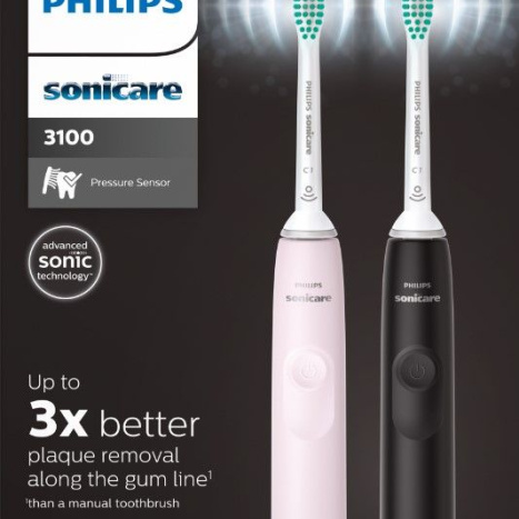 PHILIPS SONICARE electric sonic brushes set x 2 black and pink HX3675/15