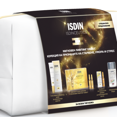 ISDIN PROMO ISDINCEUTICS K-OX eye cream 15ml+Instant flash lifting effect 5x2ml+Flavo-C Ultraglican serum 1x2ml+micellar 30ml