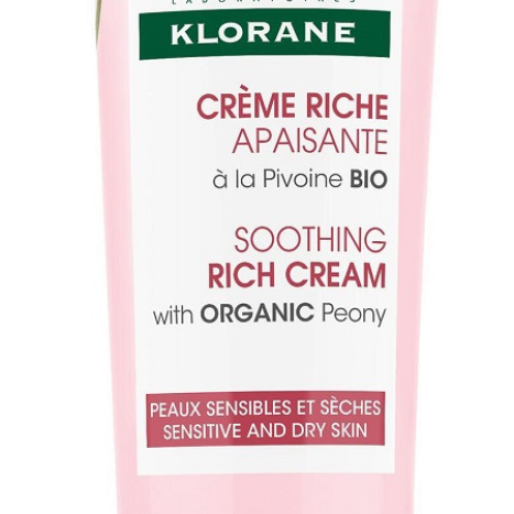KLORANE rich soothing cream for sensitive skin with organic peony 40ml