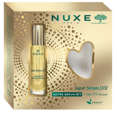 NUXE PROMO SUPER SERUM universal antiaging concentrate 30ml + GUA SHA for facial massage