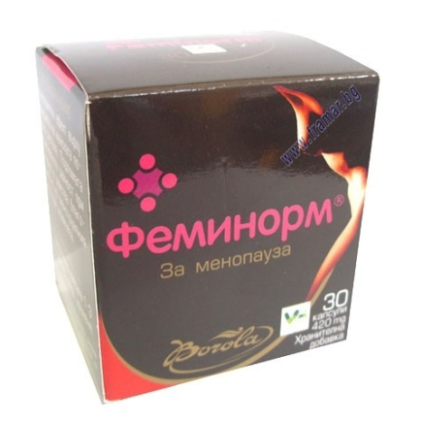 BOROLA FEMINORM Благоприятно действие при пременопауза и лека менопауза x 30 caps
