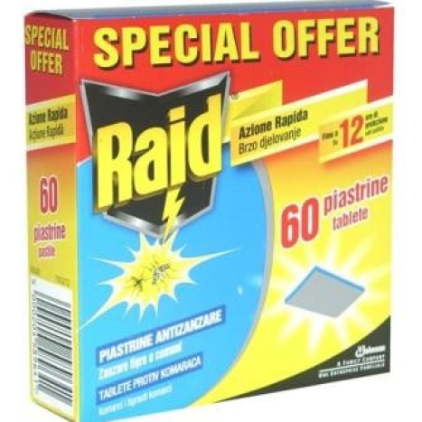RAID таблетки  x 60бр. - ламинирани таблетки против комари