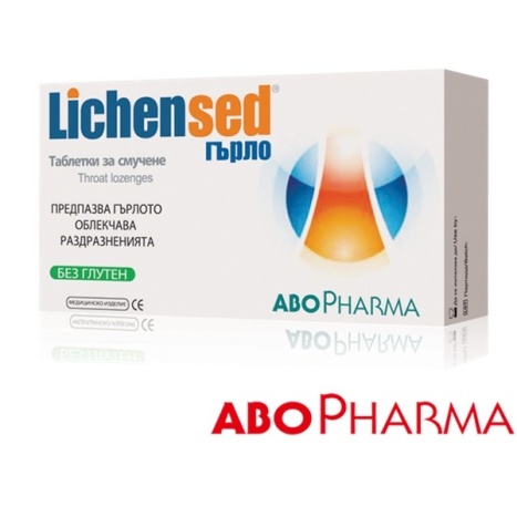 ABOPHARMA LichenSed за гърло-таблети за смучене x 16