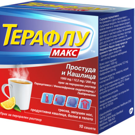 THERAFLU MAX for colds and coughs x 10 sachets