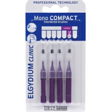 ELGYDIUM CLINIC MONO COMPACT - purple interdental brushes 1.8mm