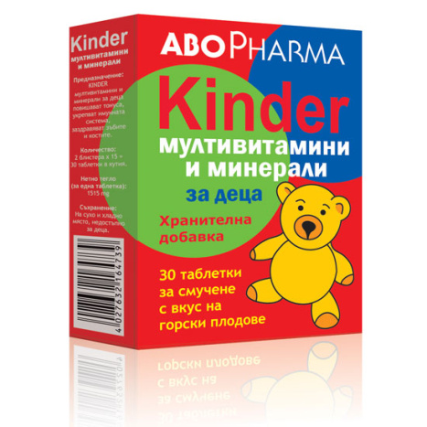ABOPHARMA KINDER multivitamins and minerals for children x 30 tabl