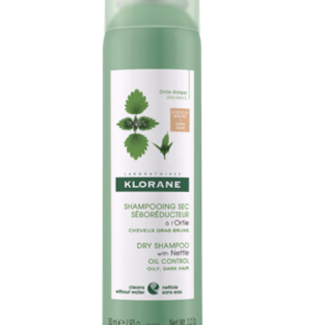 KLORANE dry shampoo with nettle for oily dark hair 150ml