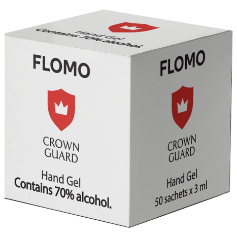 FLOMO hand gel 70% alcohol 3ml x 100 sach