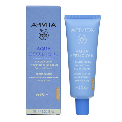 APIVITA AQUA BEELICIOUS Tinted Hydrating Brightening Facial Fluid SPF30 40ml