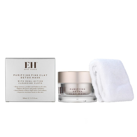 EMMA HARDIE Detoxifying facial mask with pink clay and gift towel 50ml