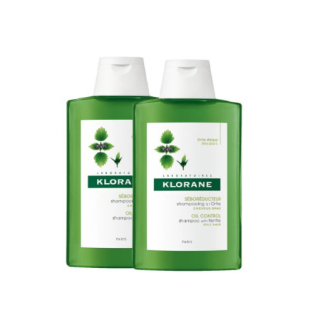 KLORANE DUO shampoo for oily hair with organic nettle 200ml 1+1