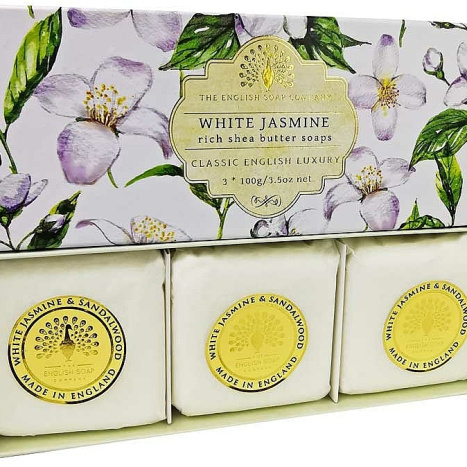 ENGLISH SOAP COMPANY White Jasmine, Soaps 3 x 100 g