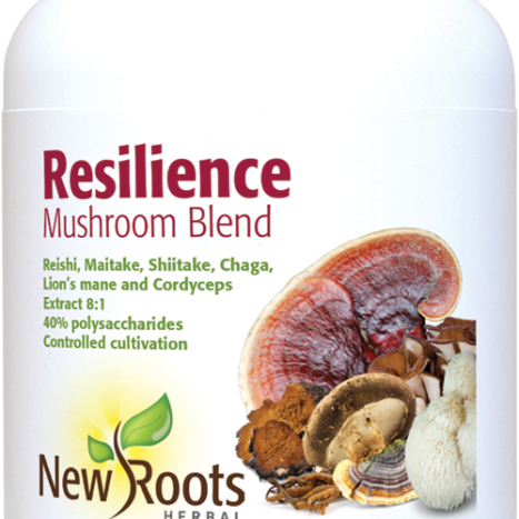 NEW ROOTS HERBAL RESILIENCE MUSHROOM BLEND при умствено или физическо претоварване x 90 caps