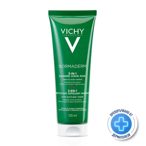 VICHY NORMADERM TRI-ACTIV 3in1 cleansing gel, exfoliant and mask 125ml