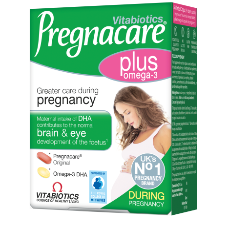 VITABIOTICS PREGNACARE PLUS витамини за бременни с Омега 3 x 28 caps