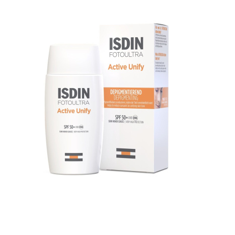 ISDIN FOTOULTRA 100 ACTIVE UNIFY Слънцезащитен флуид с депигментиращо действие SPF 50+ 50ml
