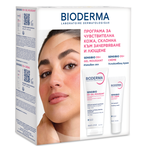 BIODERMA PROMO SENSIBIO DS успокояващ измивен гел 200ml + успокояващ крем 40ml
