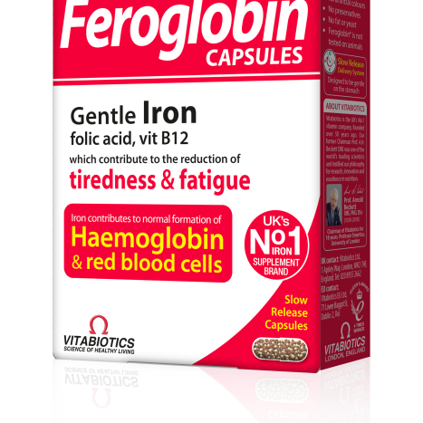 VITABIOTICS FEROGLOBIN Iron B-12 x 30caps